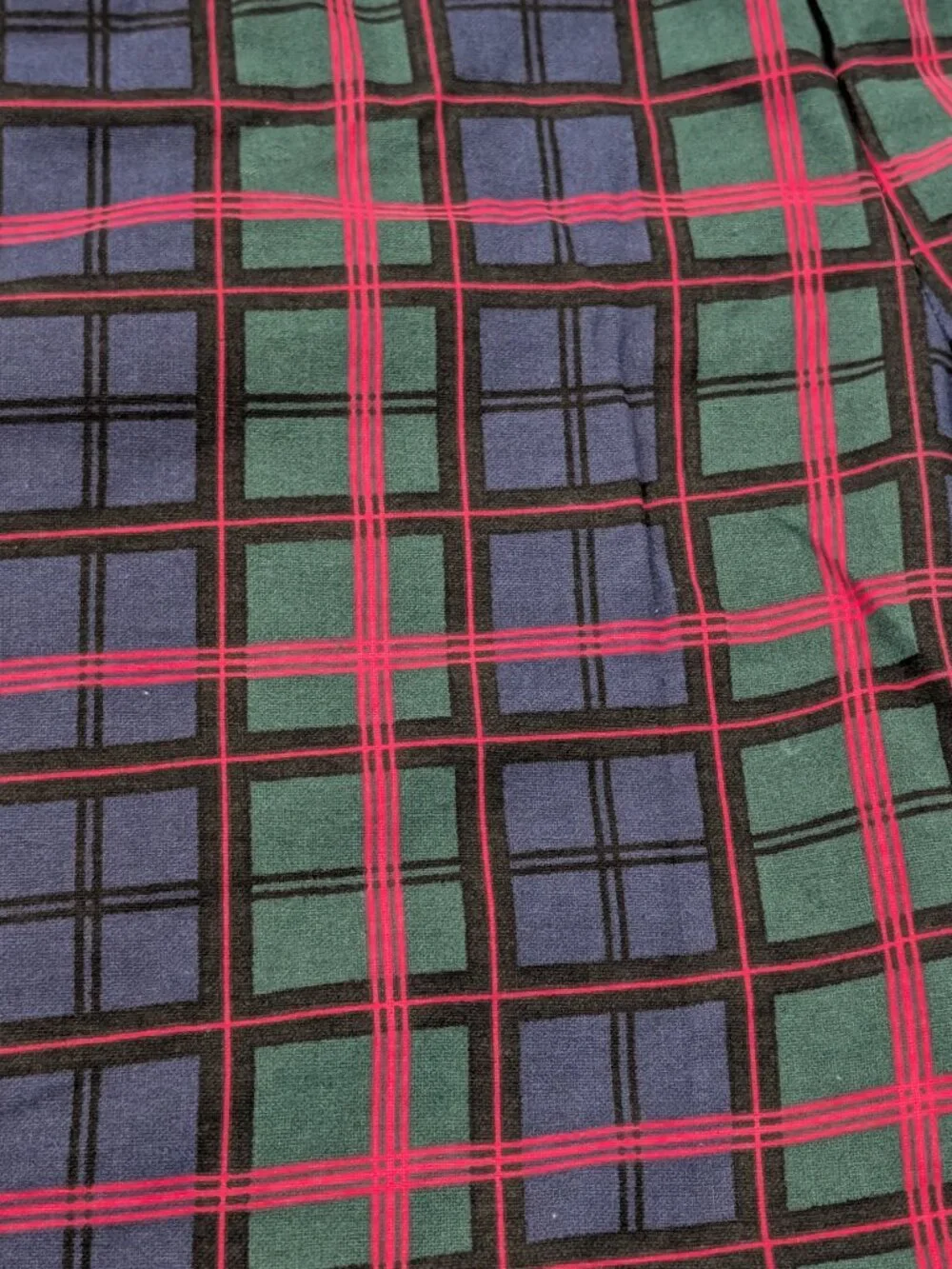 VTG Cozee Corner Plaid Sleep Pants XL Red Green Blue 100% Cotton Christmas Baggy